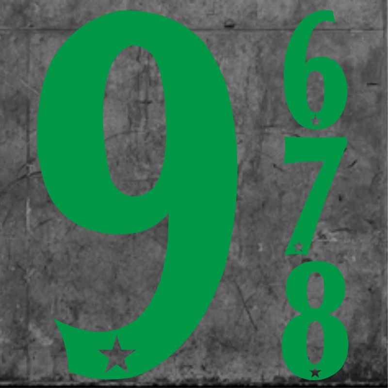 Star Numbers Small Green|One Size