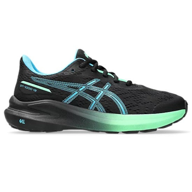 Asics GT-1000 13 GS Running Shoes Kid’s (Black Aqua 001)
