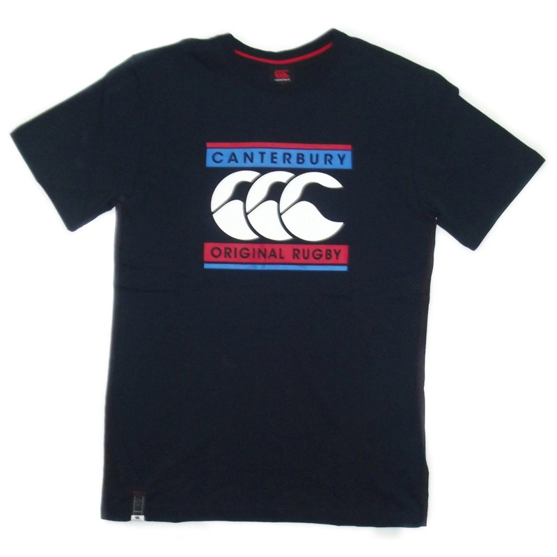 Canterbury Retro Logo Adults Navy T-Shirt Ss15