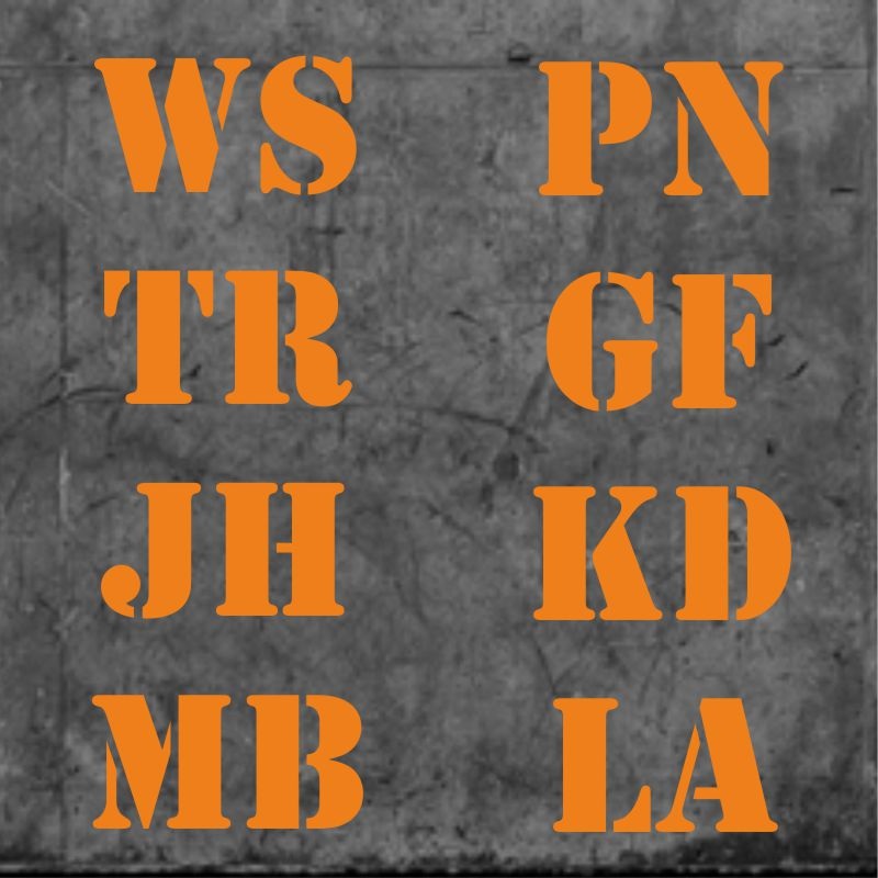 Madrid Initials Orange|One Size