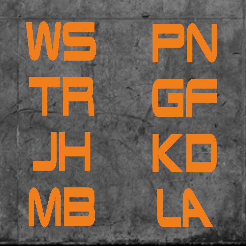Modern Initials Orange|One Size