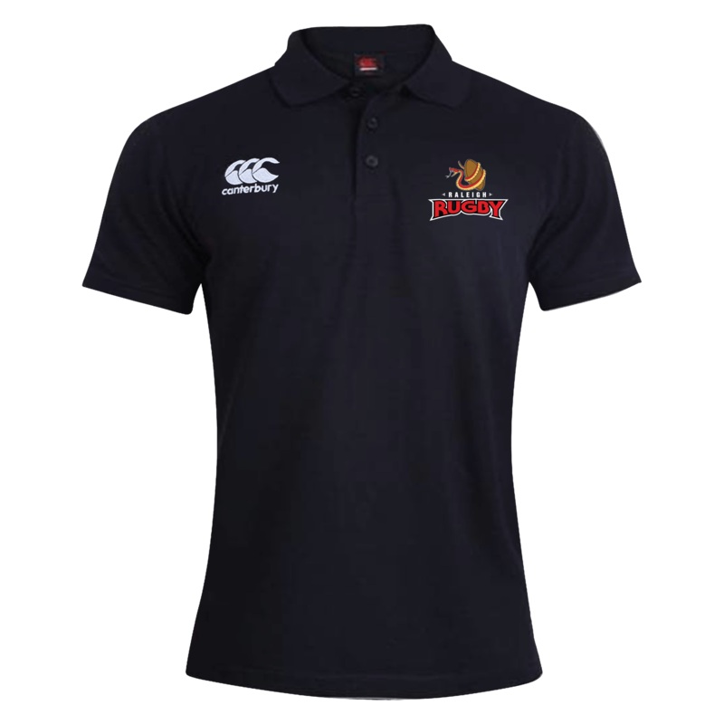 Raleigh Rugby Club Canterbury Waimak Rugby Polo Black