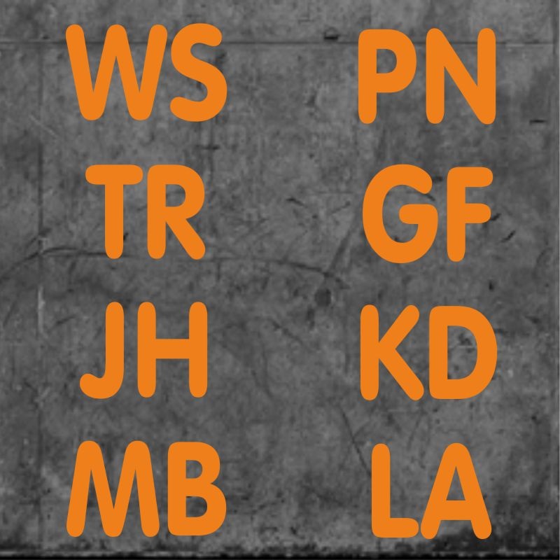 Round Initials Orange|One Size