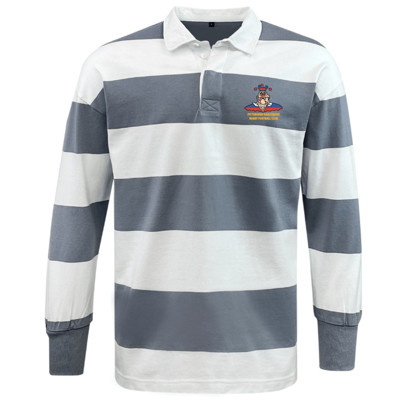 Pittsburgh Harlequins Rugby Classic Long Sleeve Hooped Rugby Jersey