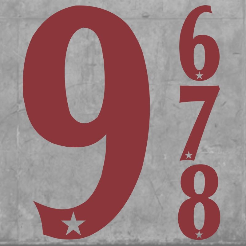Star Numbers Small Maroon|One Size