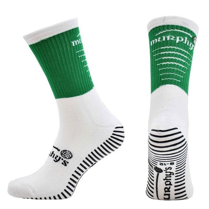 Murphys Pro Mid Grip Socks|BLACK RED|GREEN WHITE|RED WHITE|BLACK WHITE|GREEN YELLOW|ROYAL WHITE|ROYAL AMBER|UK Shoe Size 6 to 8|UK Shoe Size 9 to 12
