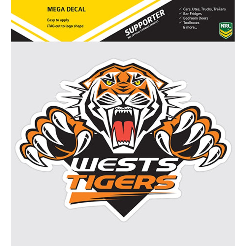 Wests Tigers Mega Sticker|Classic|New