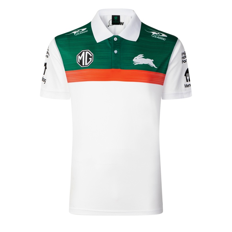 2025 South Sydney Rabbitohs Media Polo (White)