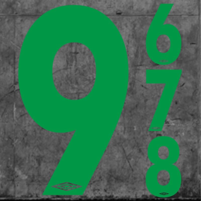Umbro Numbers Large Green|One Size