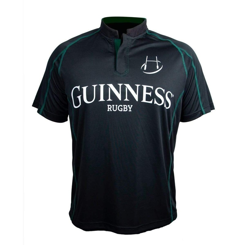 Guinness Green & Black Short Sleeve Rugby Jersey