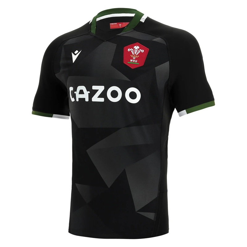 Macron Wales WRU Mens Away Rugby Shirt