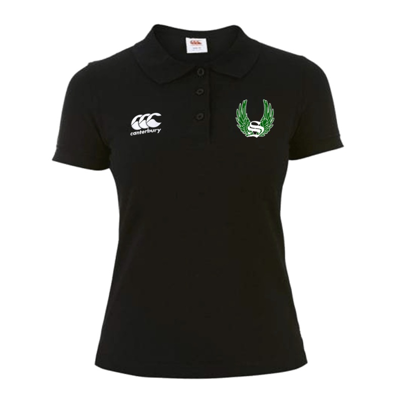 Sirens Canterbury Women’s Black Waimak Rugby Polo