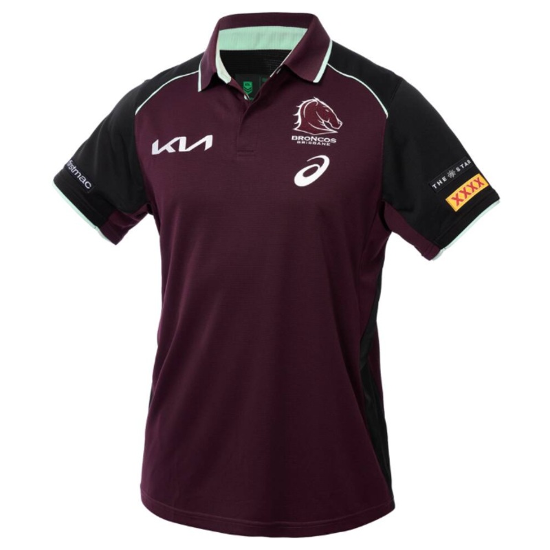 2025 Brisbane Broncos Training Polo (Maroon)