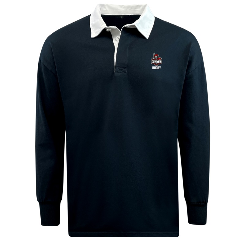 American Fork Cavemen Classic Long Sleeve Solid Rugby Jersey