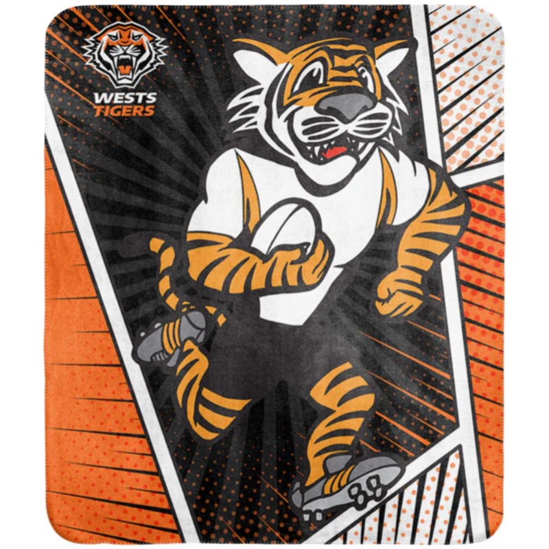 Wests Tigers Coral Fleece Rug