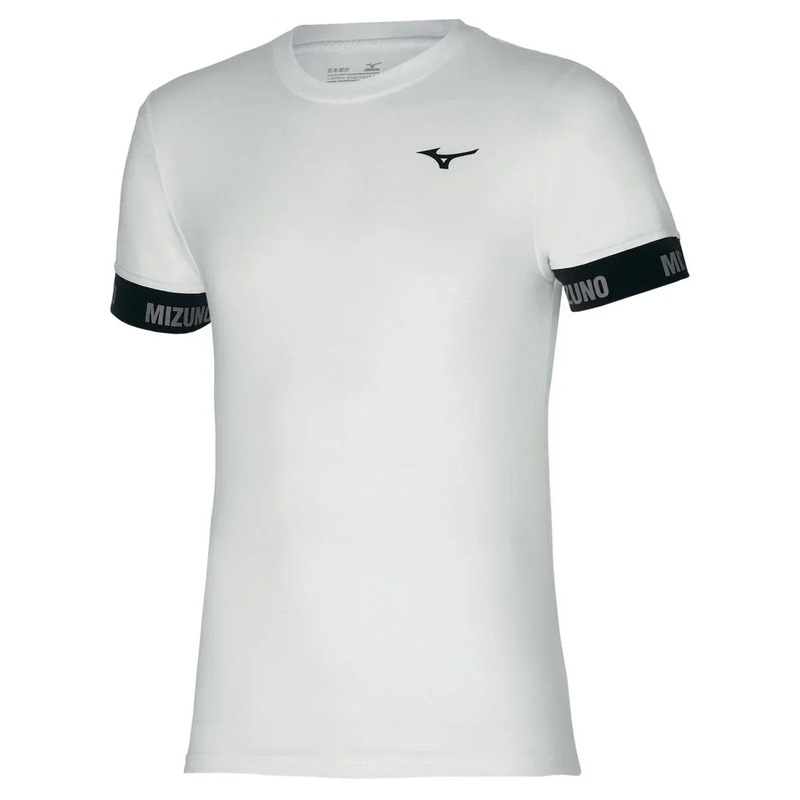 Mizuno Mens Tee|White|S|M|L|XL