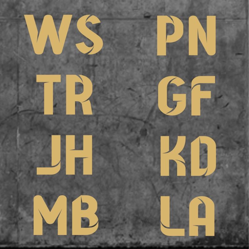 Striker Initials Gold|One Size