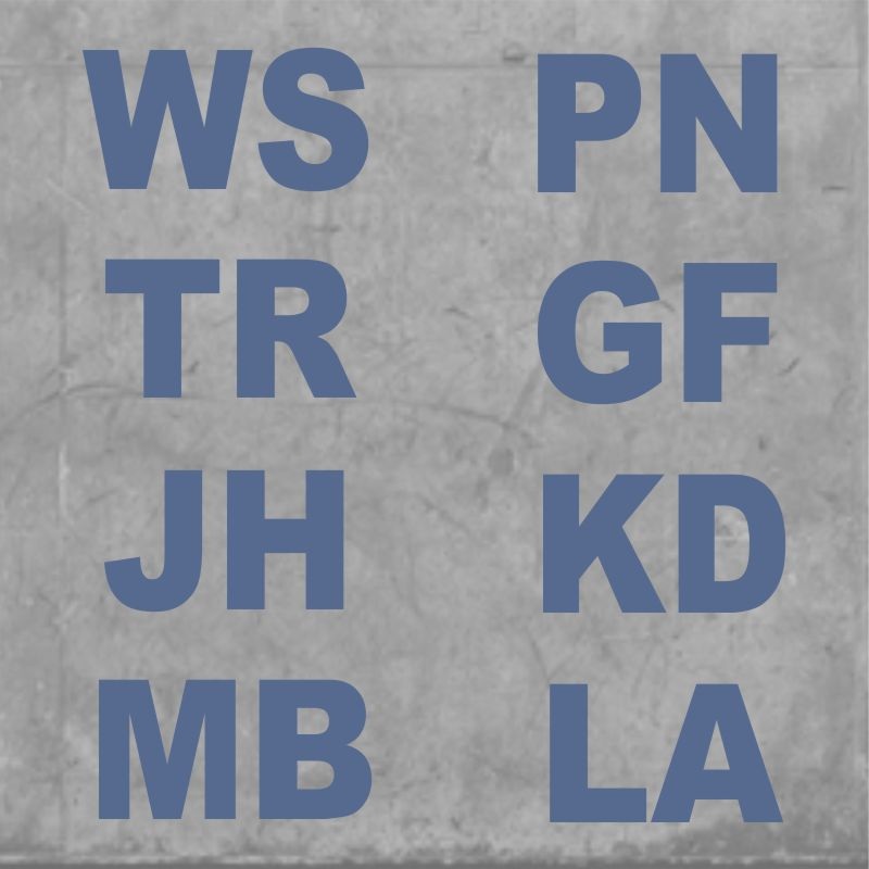 Arial Initials Navy|One Size