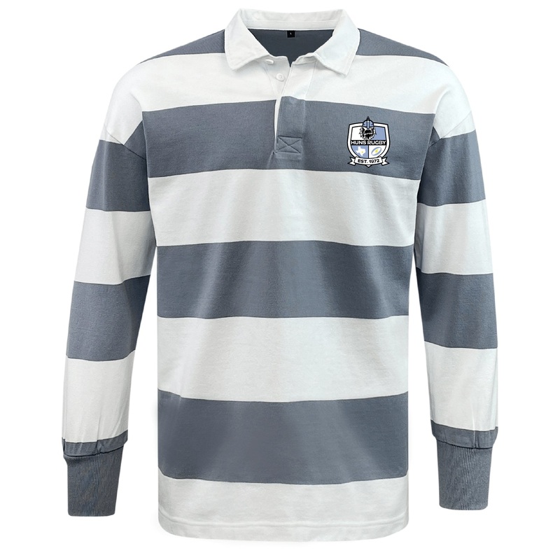 Austin Huns Rugby Classic Long Sleeve Hooped Rugby Jersey