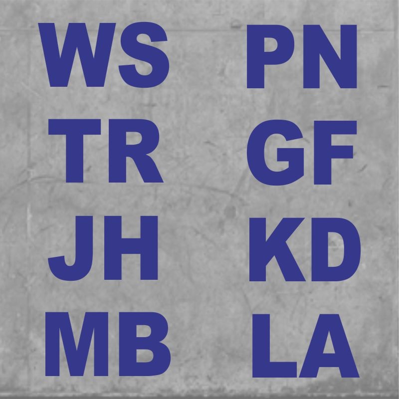Arial Initials Blue|One Size