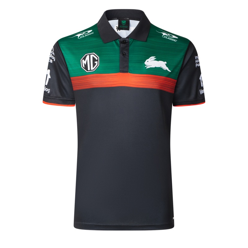 2025 South Sydney Rabbitohs Players Polo (Black)