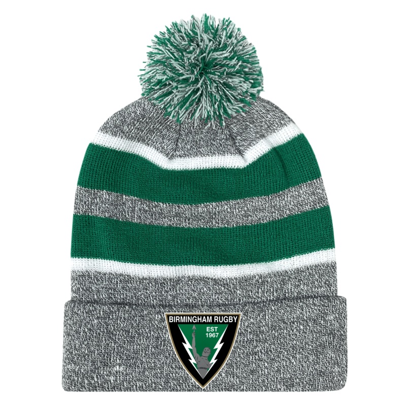 Birmingham Vulcans Rugby Hooped Pom-Pom Beanie