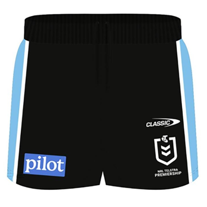 2024 Cronulla Sutherland Sharks Home Shorts (Black)