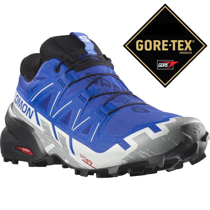 Salomon Speedcross 6 Gore Tex Trail Running Shoes Men’s (Nautical Blue Black White)