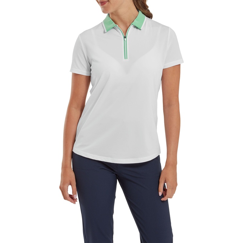 Womens Colour Block Lisle Golf Shirt