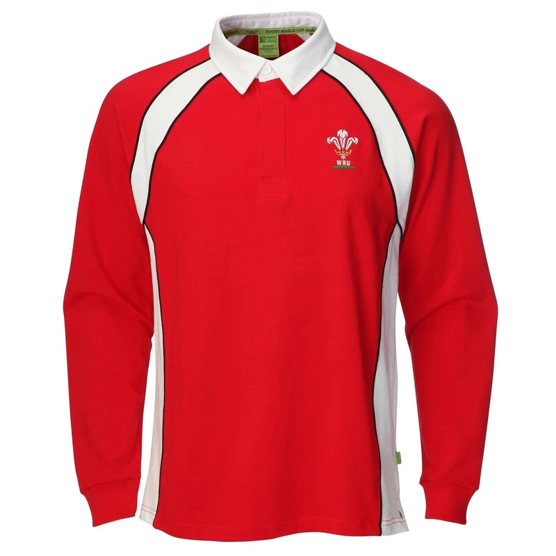 WRU Wales Mens L/S Classic Rugby Shirt