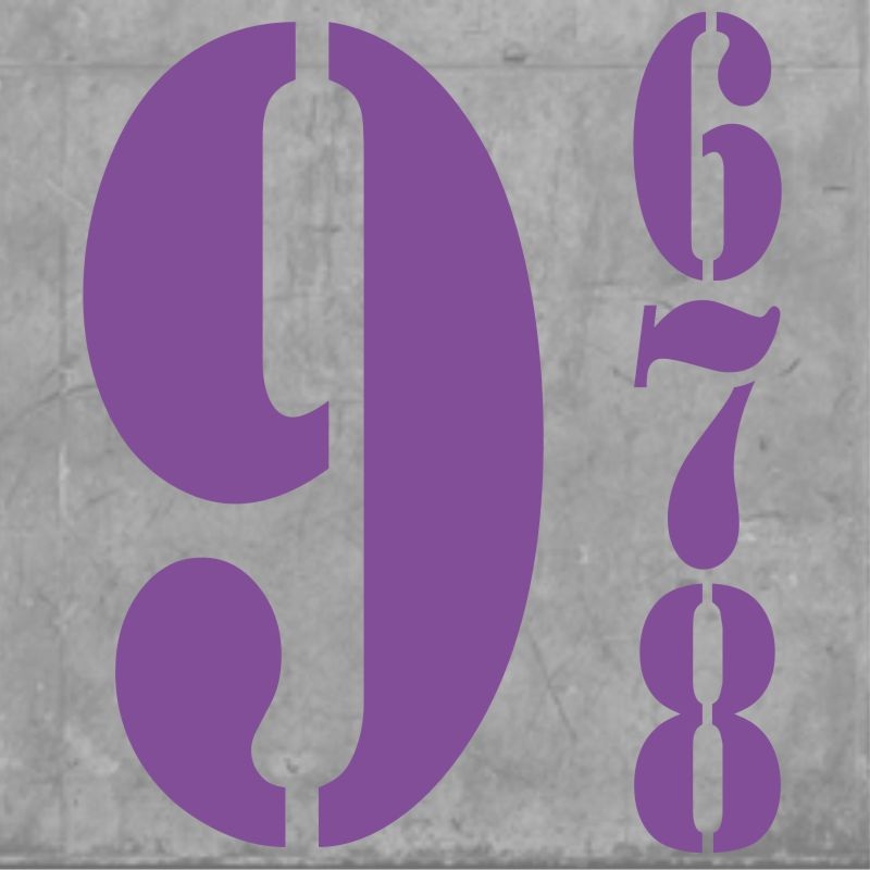 Madrid Numbers Small Purple|One Size