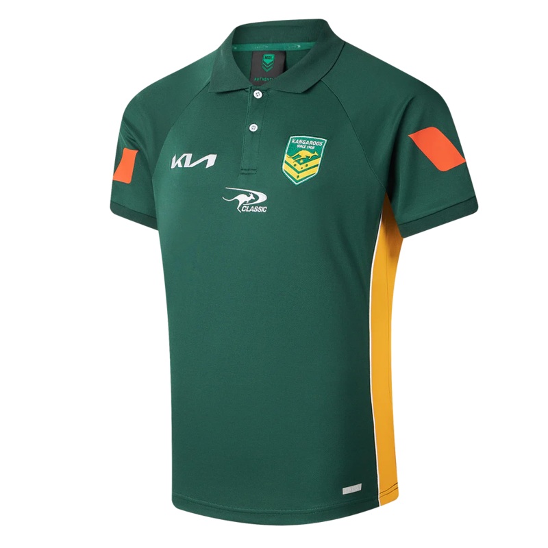 2026 Australian Kangaroos Media Polo (Green)