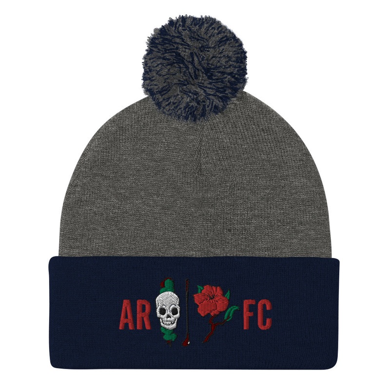 Augusta RFC Pom-Pom Beanie|Dark Heather Grey/ Navy|Red|Heather Grey|Navy|Black|Dark Heather Grey/ Red|Royal/ Heather Grey|Dark Heather Grey/ Black|Dark Heather Grey