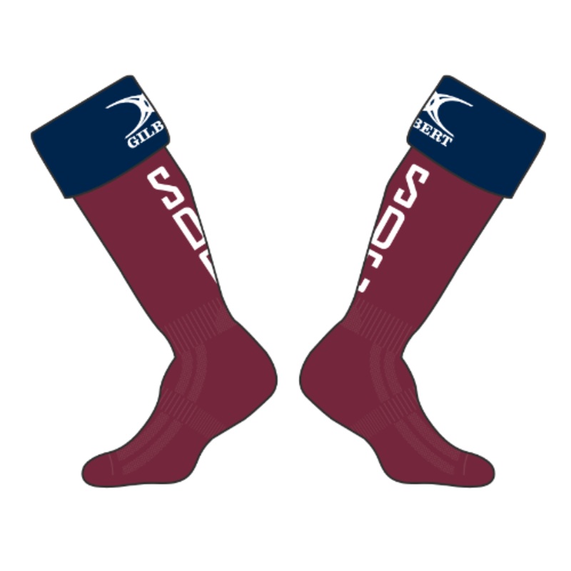 St Dunstan’s Junior’s Burgundy / Navy Rugby Socks