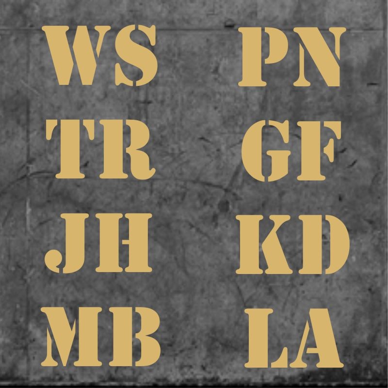 Madrid Initials Gold|One Size