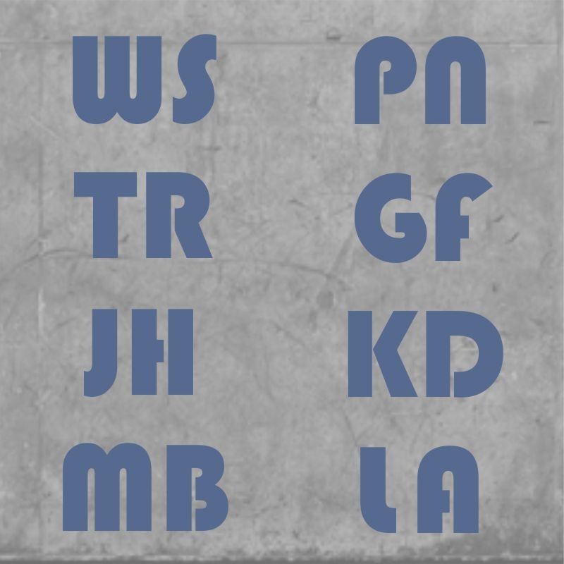 Bauhaus Initials Navy|One Size