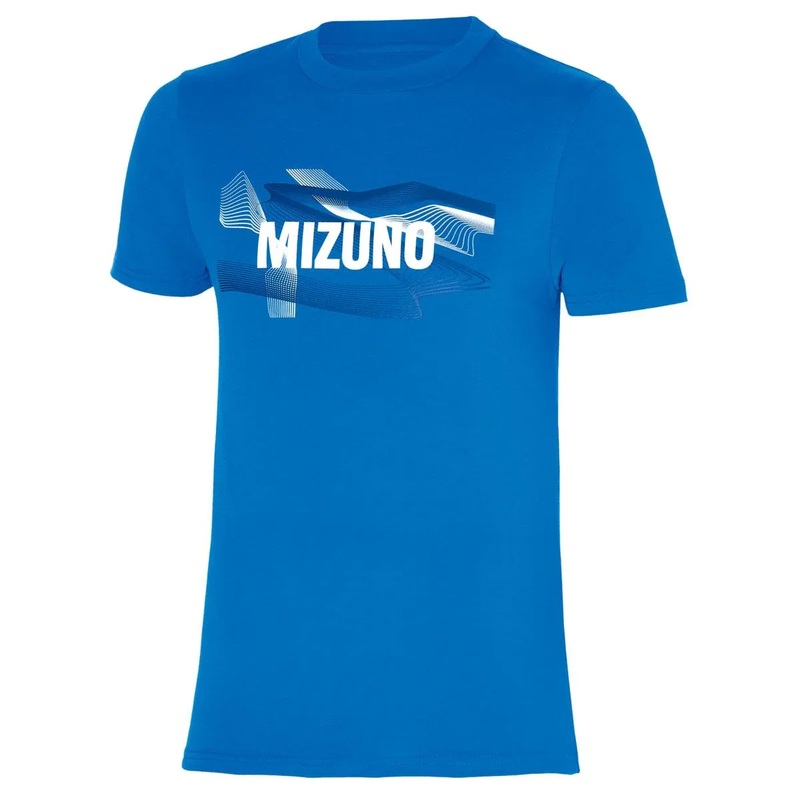 Mizuno Mens Graphic T-Shirt|Blue|S|M|L|XL