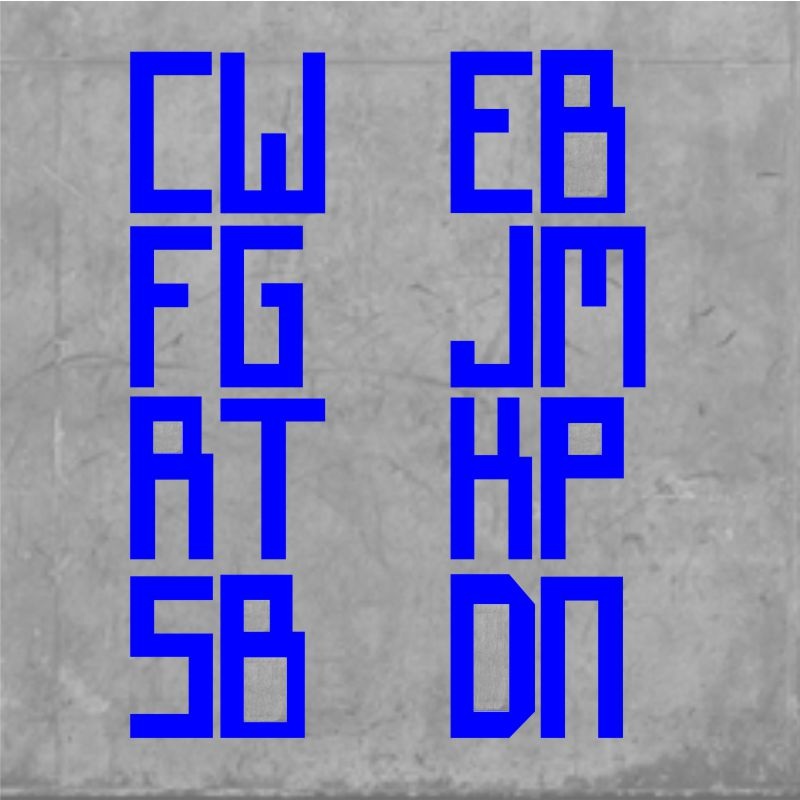 World Cup Initials Blue|One Size