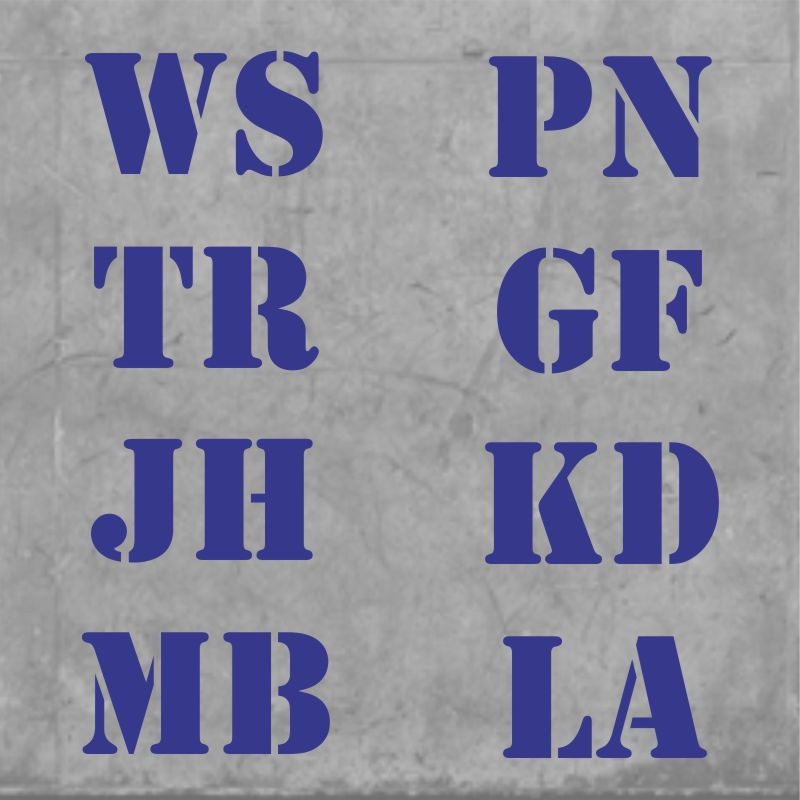 Madrid Initials Blue|One Size