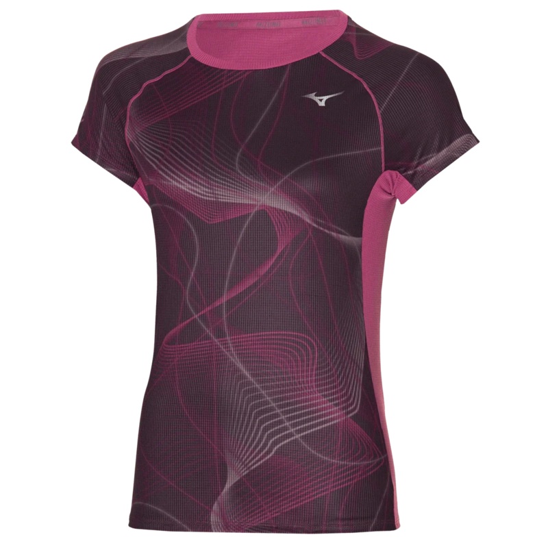 Mizuno Womens Aero T-Shirt|Purple|XS|S|M|L|XL