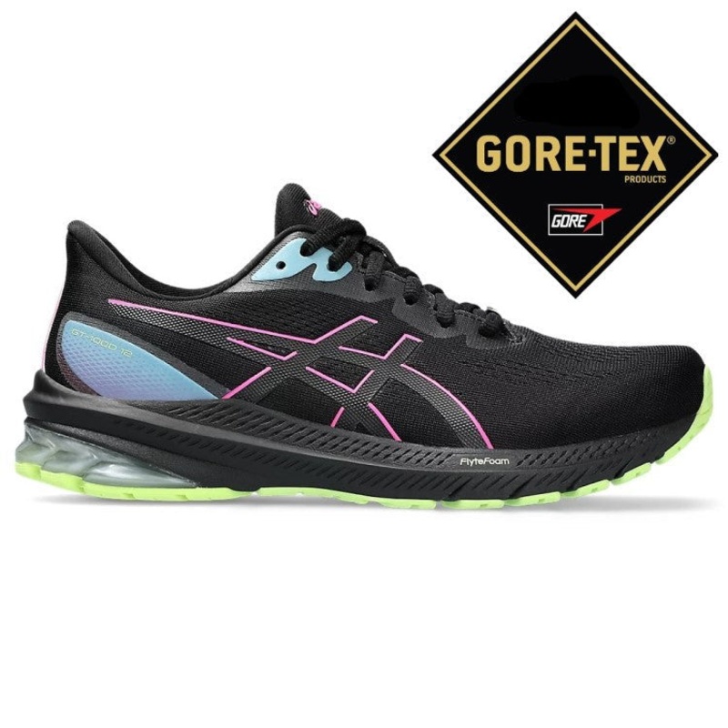 Asics GT 2000 12 Gore Tex Running Shoes Women’s (Black Hot Pink 001)