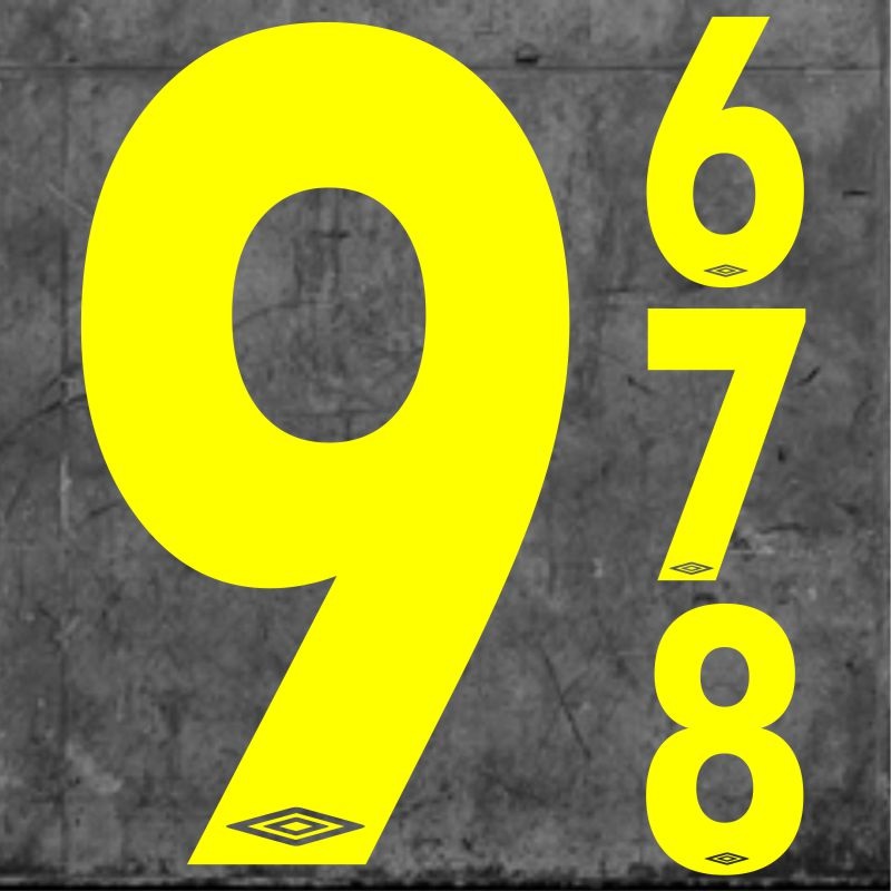Umbro Numbers Large Fluo Yellow