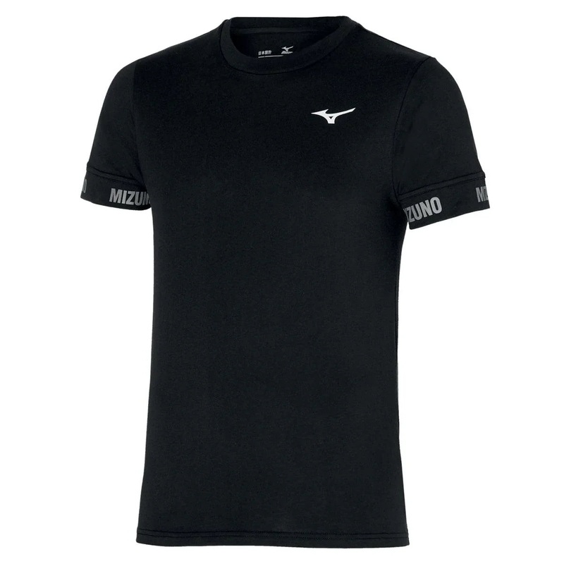 Mizuno Mens T-Shirt|Black|S|M|L|XL