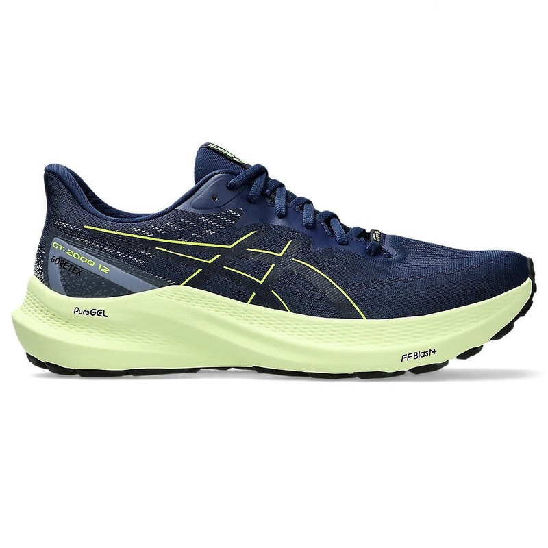 Asics GT 2000 12 Gore Tex Running Shoes Men’s (Blue Safety Yellow 400)