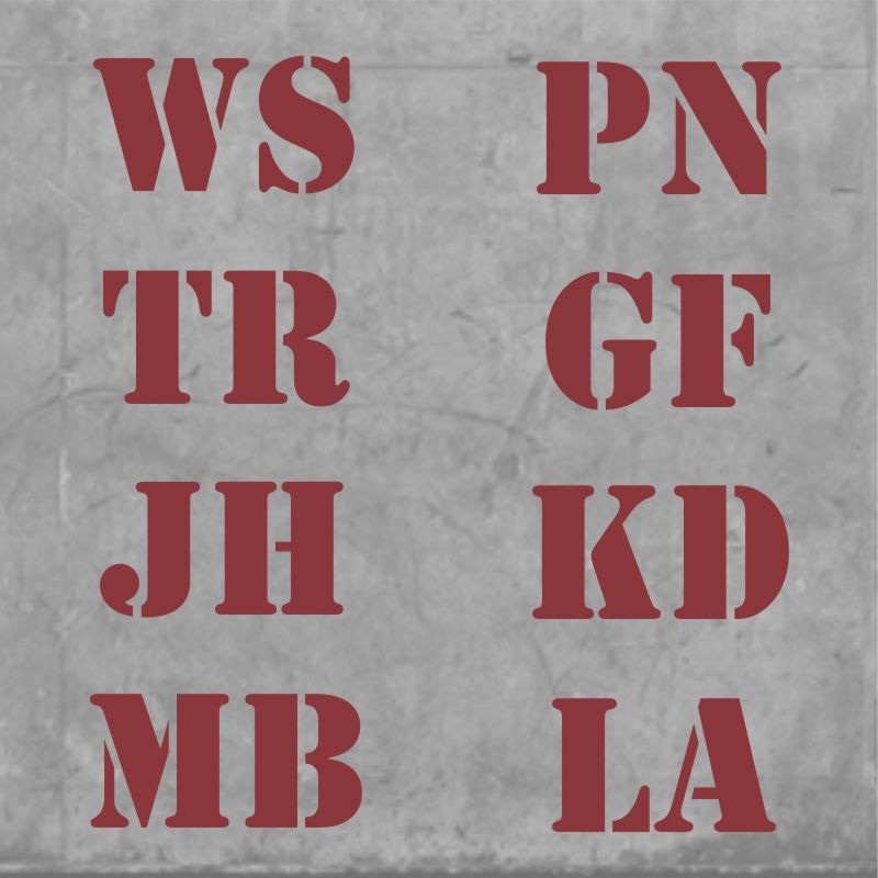 Madrid Initials Maroon|One Size