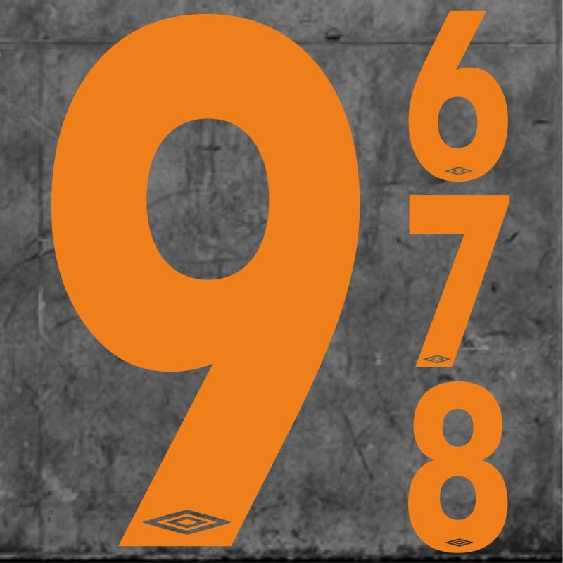 Umbro Numbers Large Orange|One Size