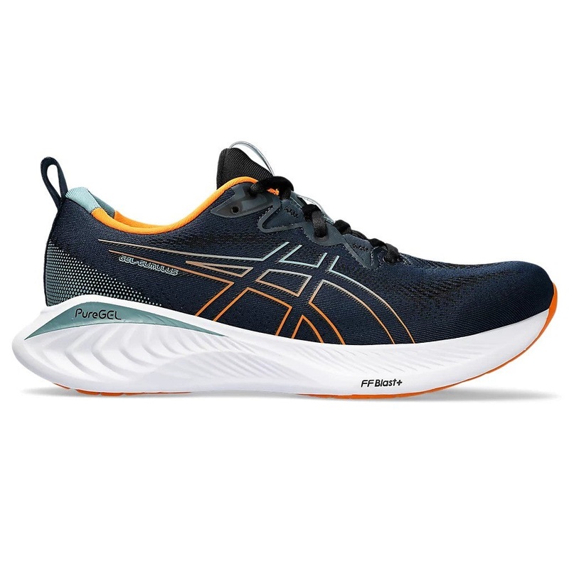 Asics Gel Cumulus 25 Running Shoes Men’s (French Blue Bright Orange 407)