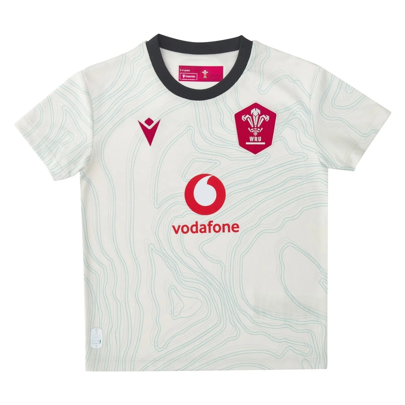 Macron Wales WRU 2025/26 Kids Away Rugby Shirt