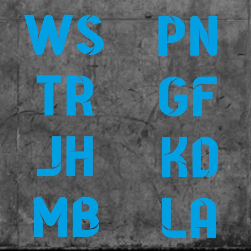 Striker Initials Sky Blue|One Size
