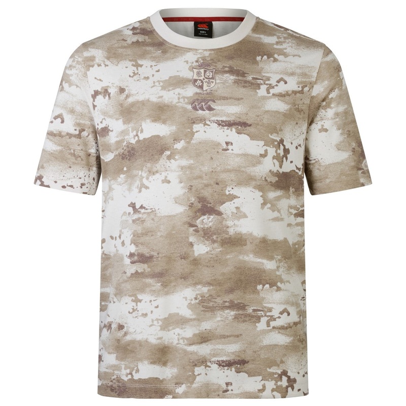 Canterbury Lions Camo Rugby T-Shirt Men’s (Brown BT2)